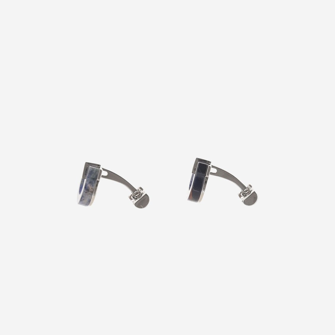 Salvatore Ferragamo Horseshoe-Shaped Cufflinks In Semiprecious Stone And Polished Brass