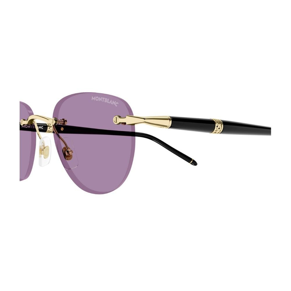 Montblanc Mb0412s Linea Meisterstuck Rimless Phantos-Shaped Montblanc Sunglasses