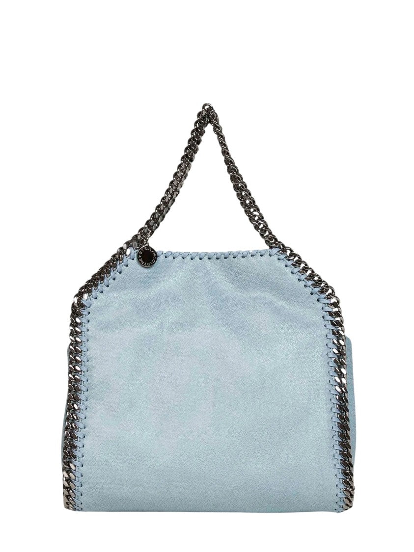 Stella Mccartney Sky Blue Falabella Chain-Trimmed Shoulder Bag