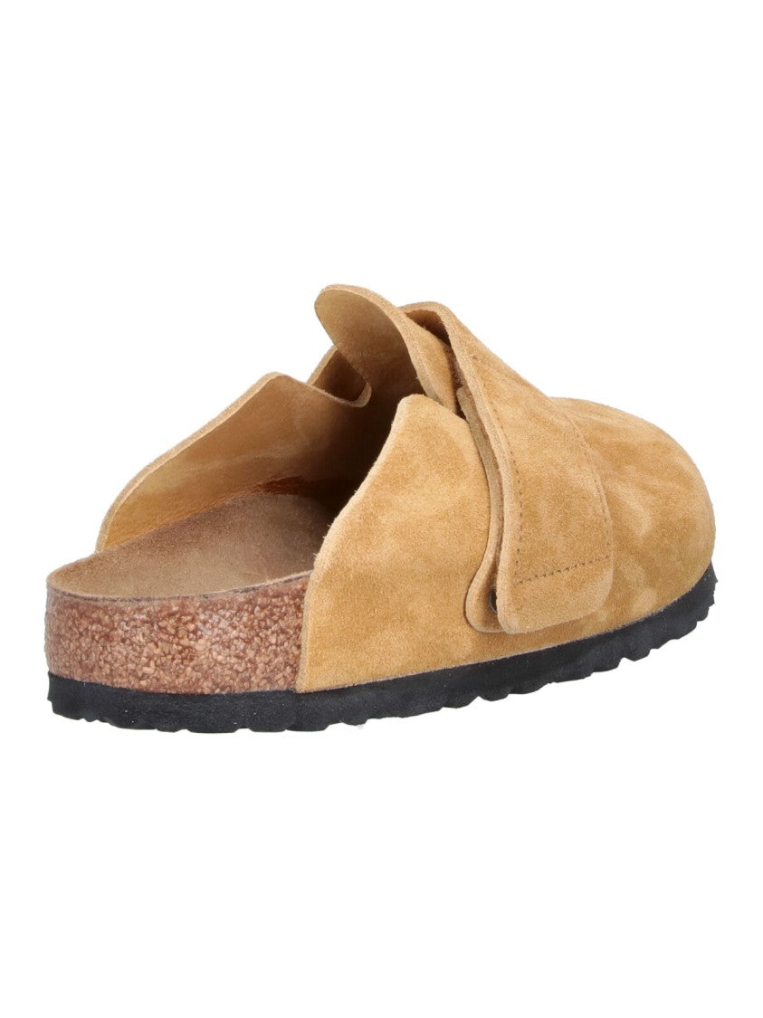 Birkenstock Beige Loma Suede Rounded Toe Mules