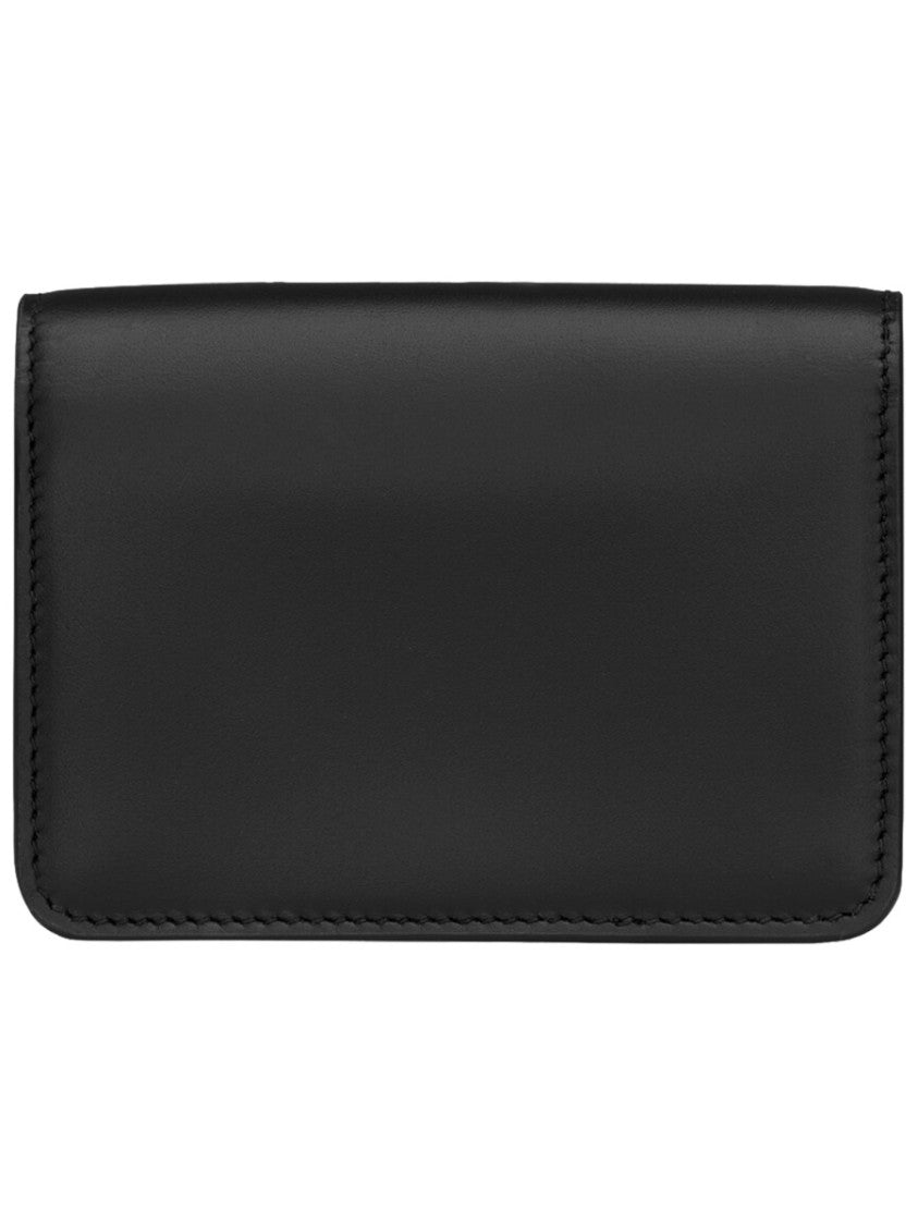 Saint Laurent Sleek Black Calf Leather Card Holder