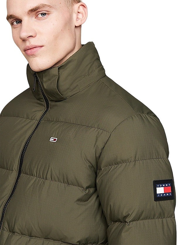Tommy Jeans Water-Repellent Quilted Jacket With Removable Hood