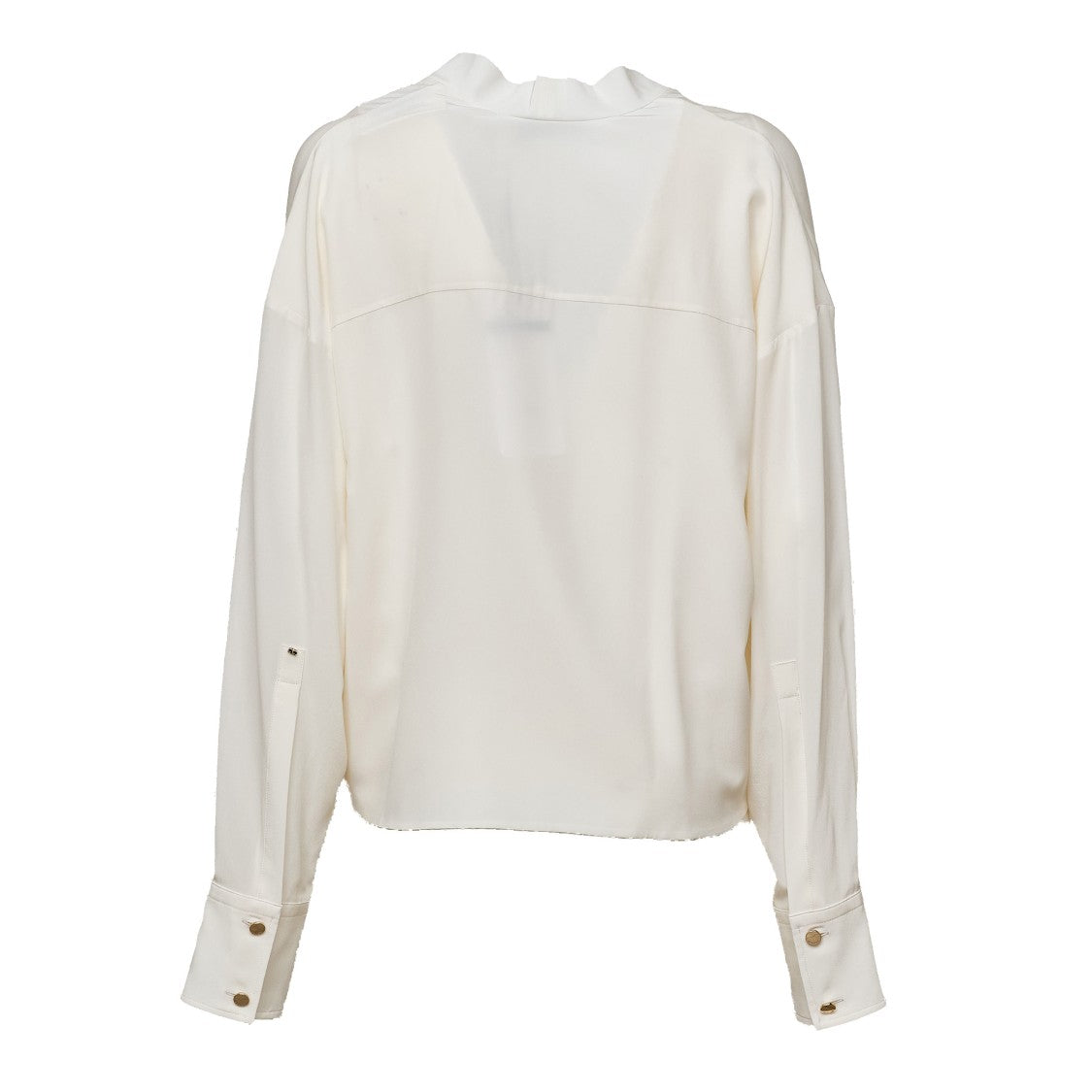 Sportmax Venere V-Neck Silk Crepe De Chine Blouse