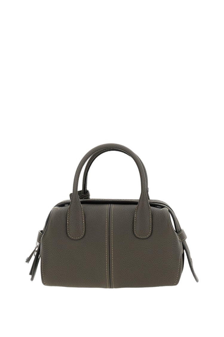Tod's Brown Dbk Bauletto Mini Pebbled Leather Boston Bag