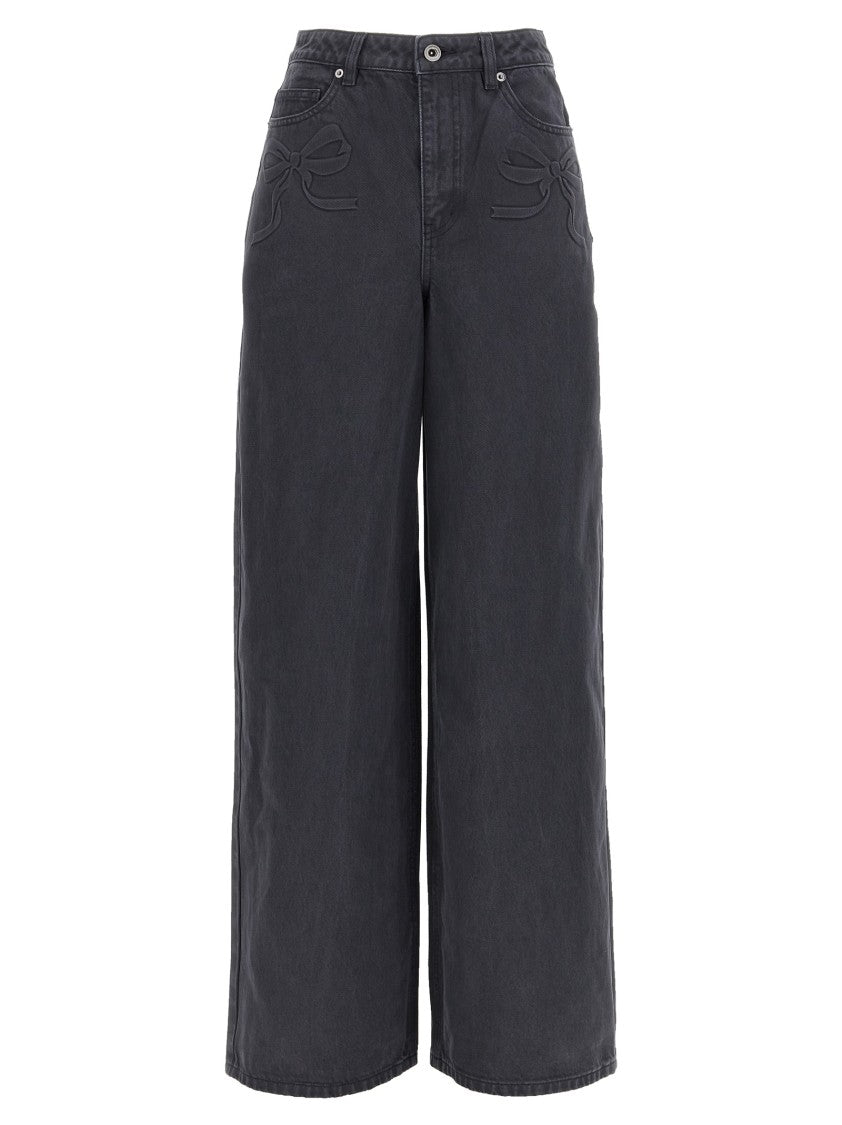 Self-Portrait 'Bow Motif' Jeans