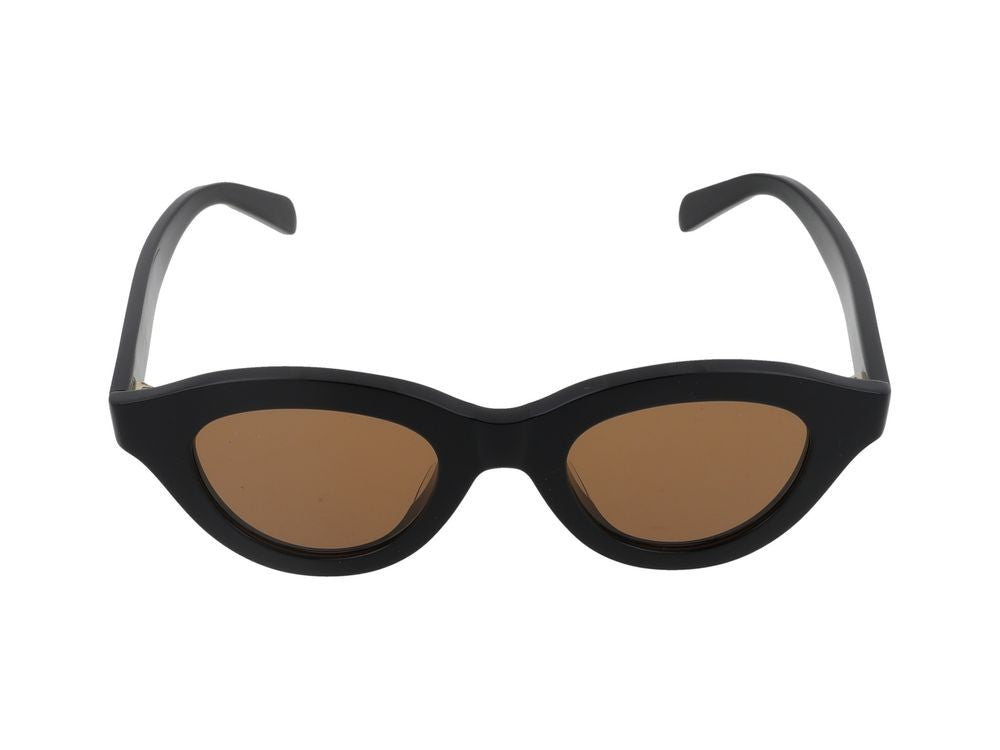 Celine Rounded Cat-Eye Gold Logo Detail Sunglasses