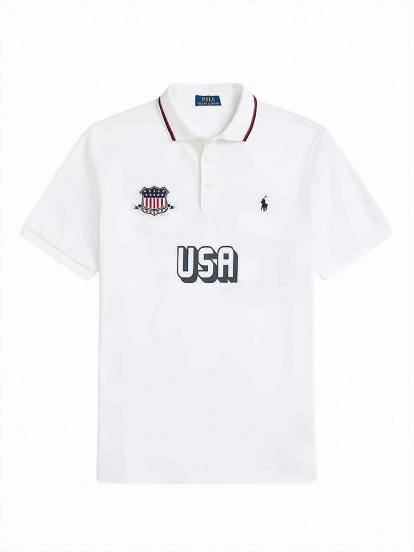 Polo Ralph Lauren White Polo Shirt With Classic Collar