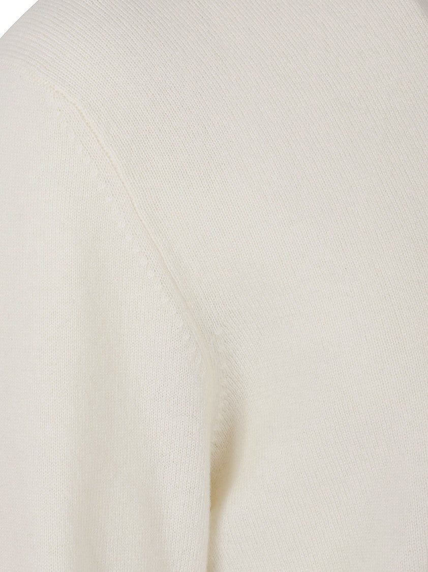 Ballantyne High Mock Neck Sweater With Ribbed Cuffs And Hem