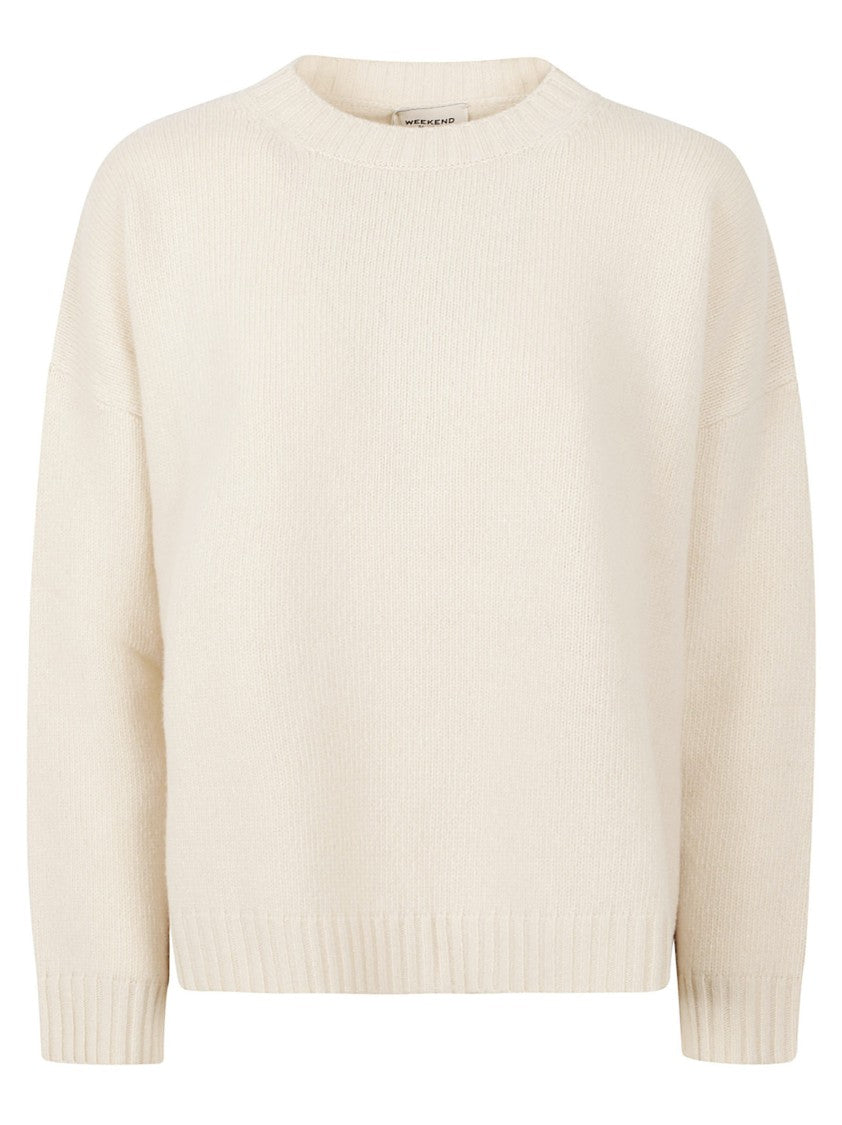 Max Mara Relaxed Fit Knitted Sweater With Ribbed Details