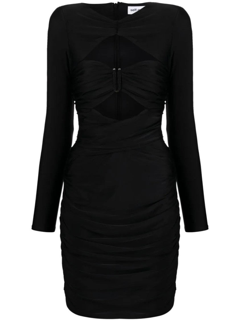 Self-Portrait Black Jersey Mini Dress