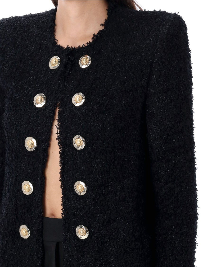 Balmain Edge-To-Edge Silky Tweed Jacket