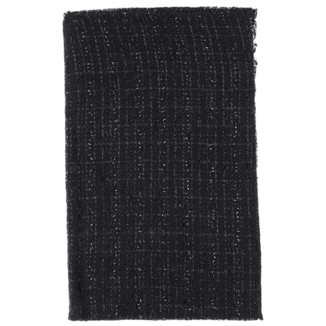 Faliero Sarti Fringed Rectangular Scarf With Metallic Thread Accents