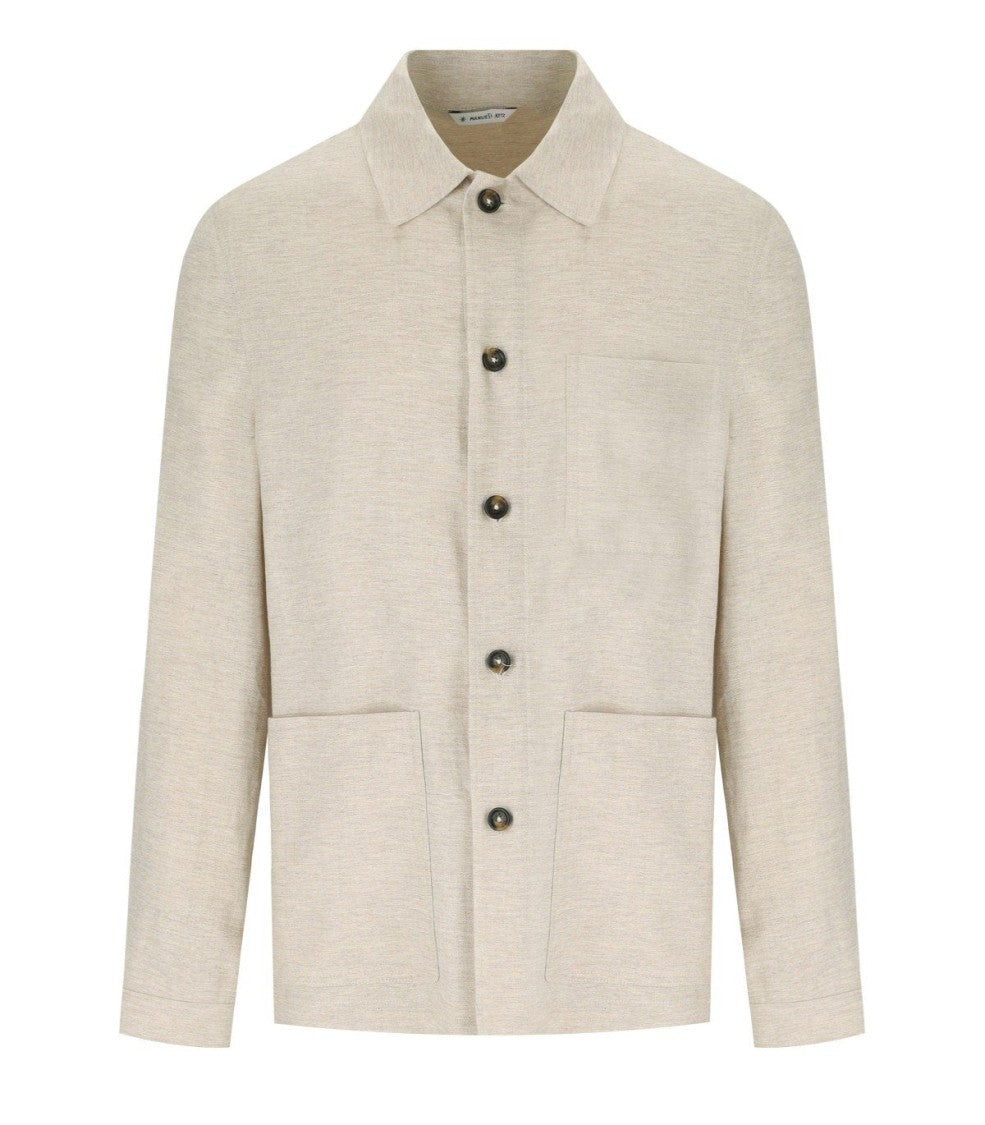 Manuel Ritz Beige Shirt-Style Jacket