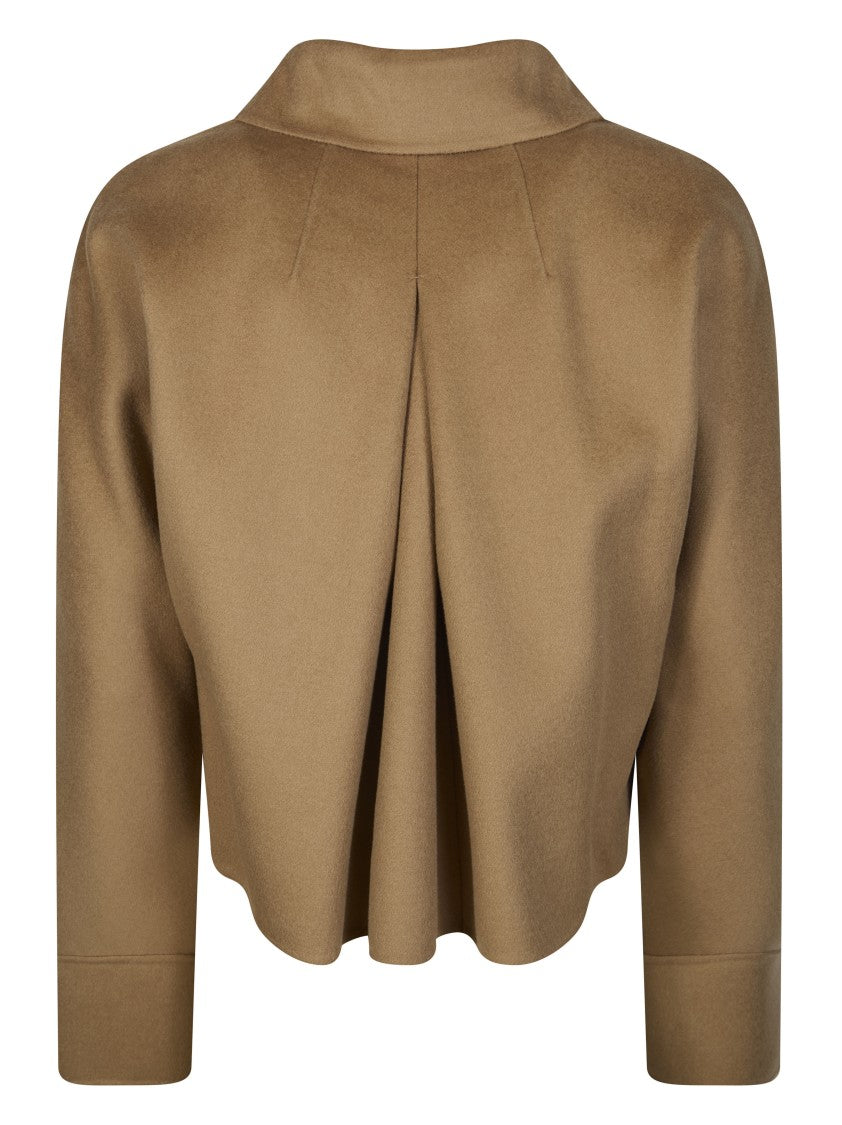 Max Mara Brown Trionfo Cropped Pleated Jacket