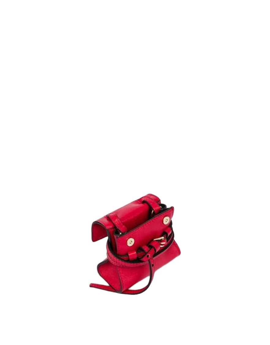 Moschino Compact Structured Lambskin Crossbody Bag