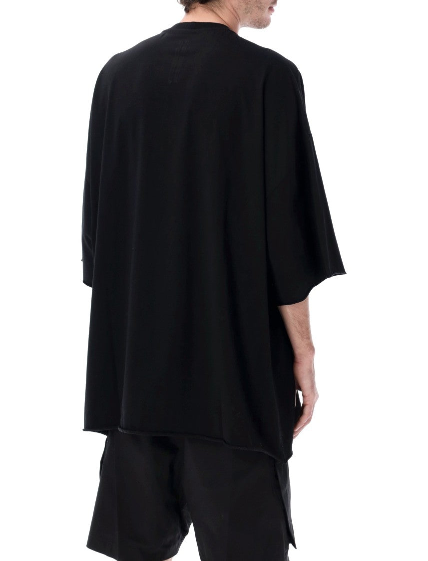 Rick Owens Jumbo Oversized Black T-Shirt With Architectural Design