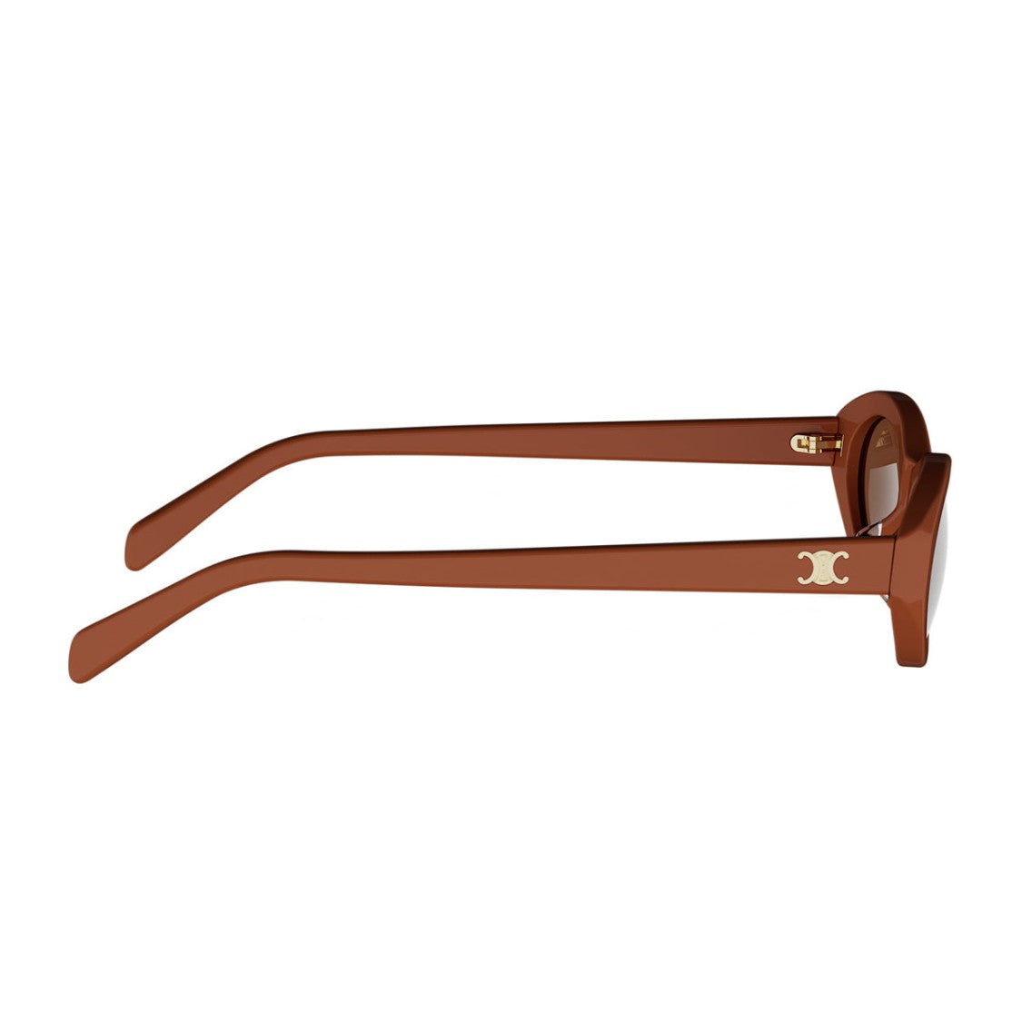 Celine Orange Triomphe Mini Acetate Oval Sunglasses