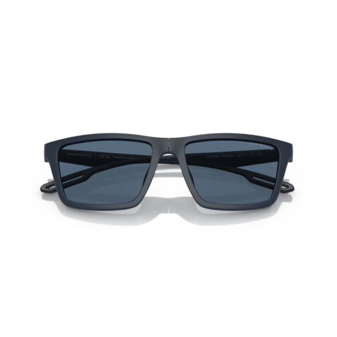 Emporio Armani 0Ea4189u Matte Black Rectangular Eyeglasses With Cut-Out Temples