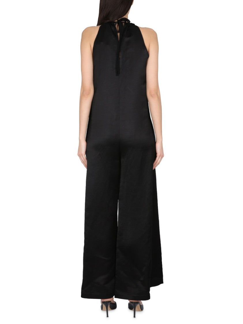 Alysi Wide Satin Jumpsuit