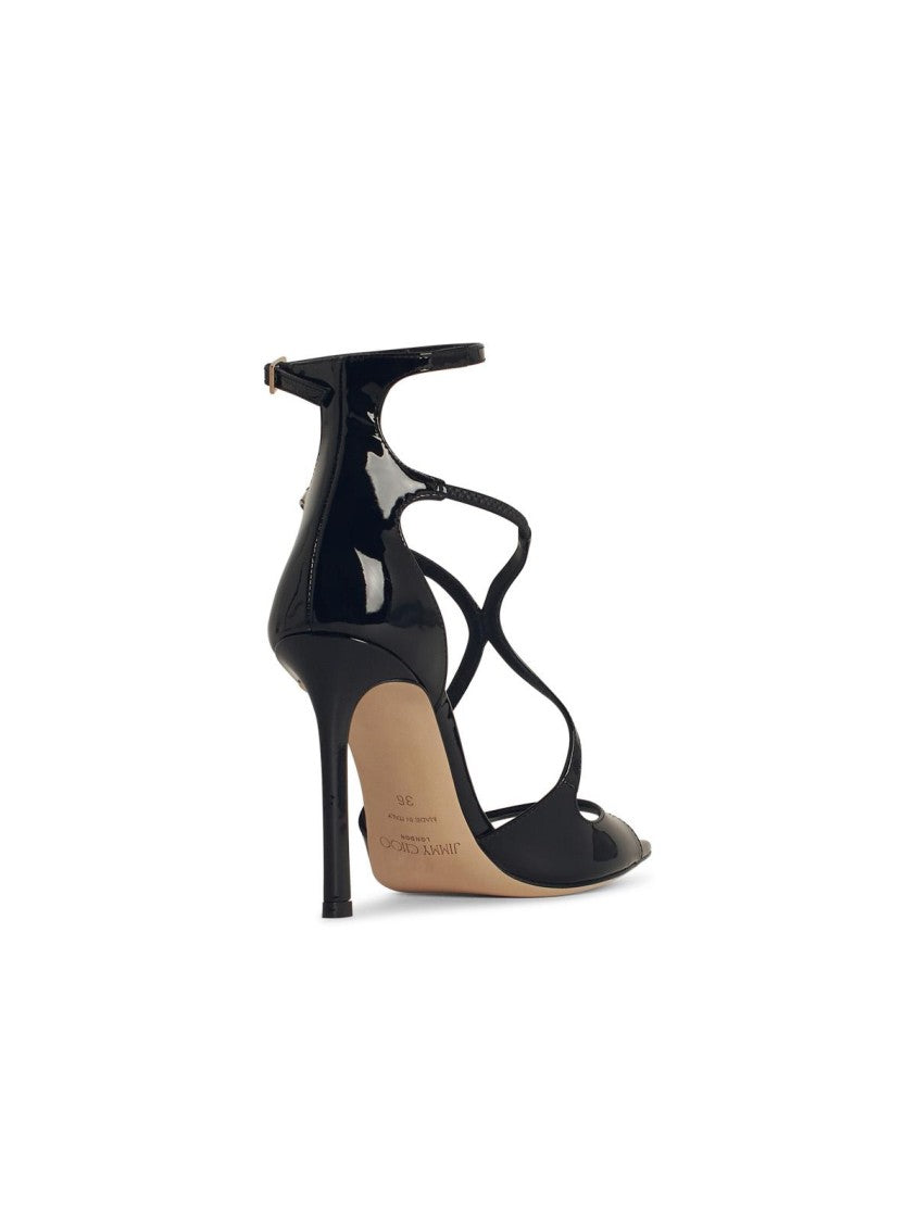 Jimmy Choo Azia Sandals In Black Leather
