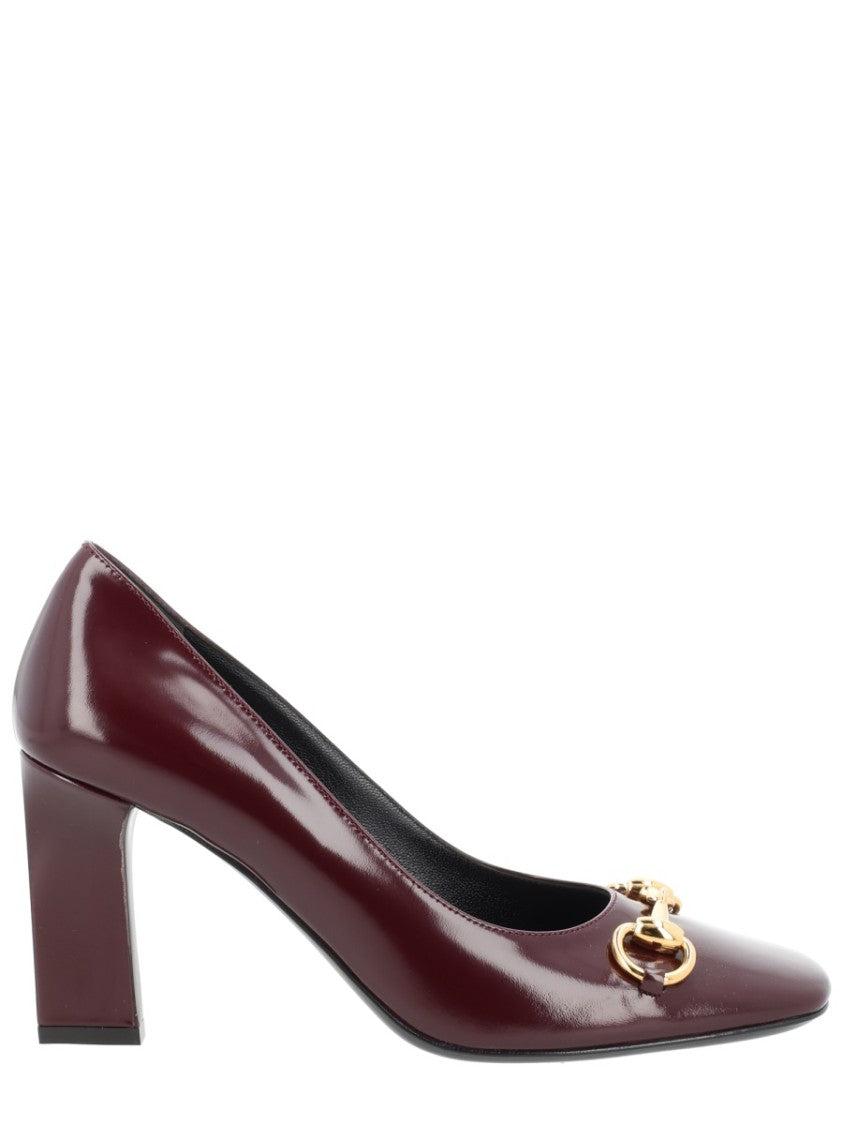 Gucci Lady Gold Horsebit Calf Leather Pumps