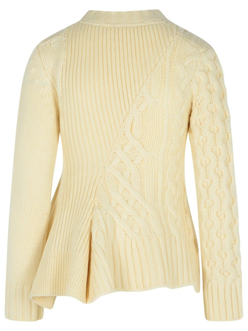 Sacai Ivory Wool Sweater