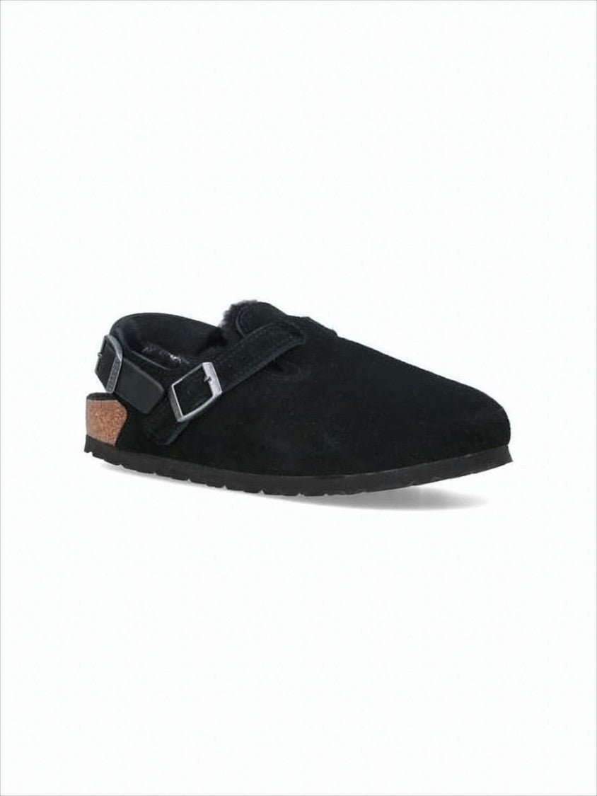 Birkenstock Suede Closed-Toe Sandals With Adjustable Buckles