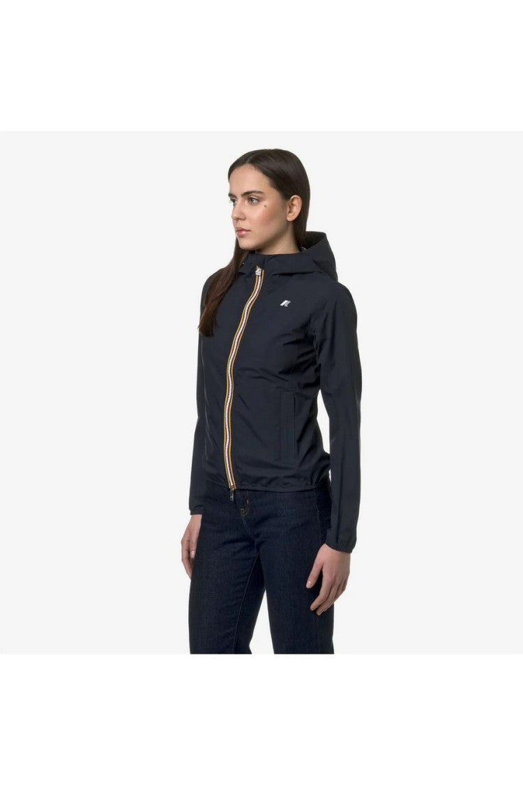 K-Way Blue Zip-Up Jacket With Hood