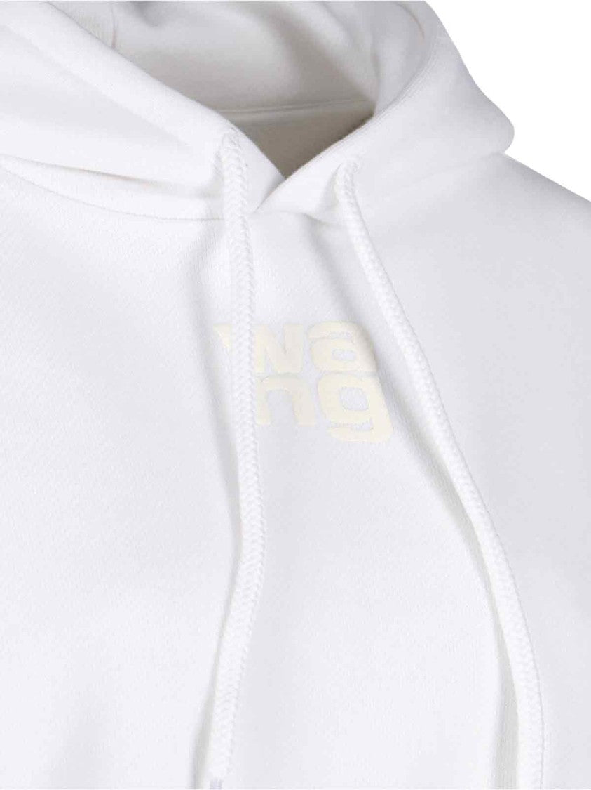 Alexander Wang Logo Hoodie – White