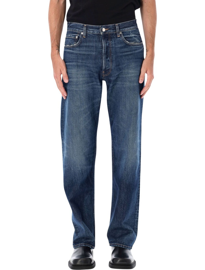 Haikure Medium Blue Wash Straight-Leg Jeans