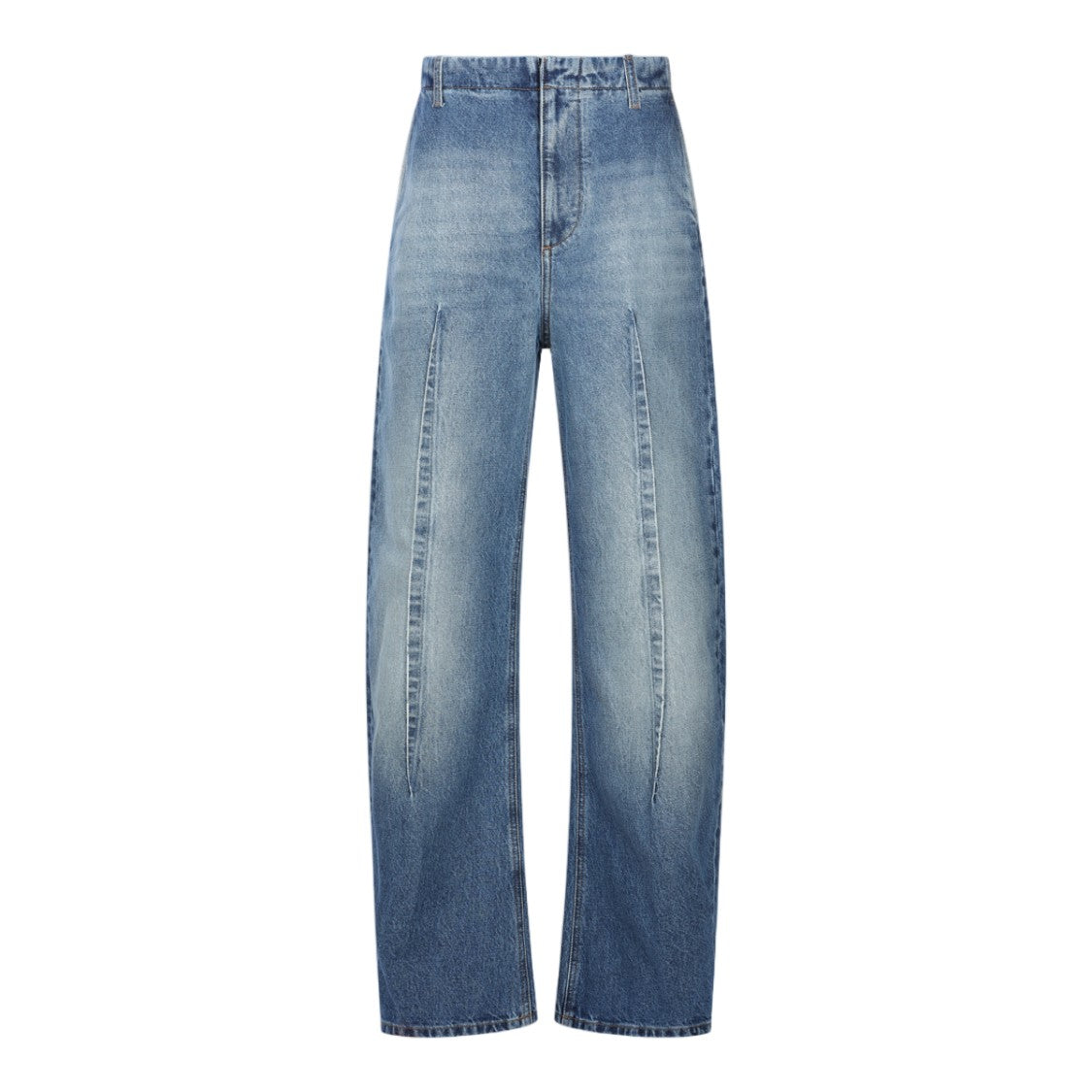 Mm6 By Maison Margiela High-Waisted Straight-Leg Jeans With Subtle Whiskering