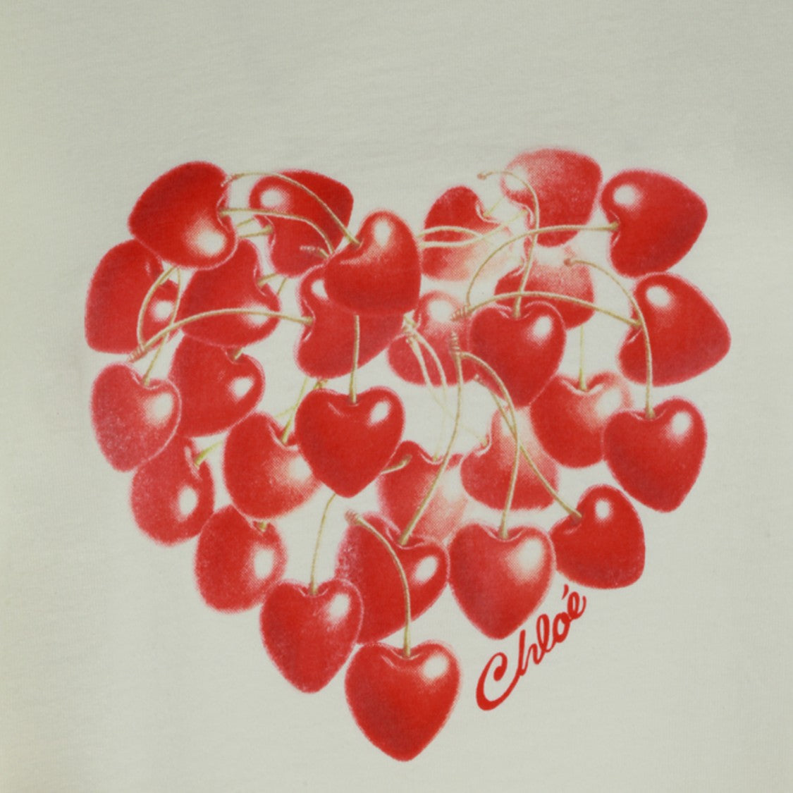 Chloé Short-Sleeved T-Shirt With Heart-Shaped Cherry Graphic