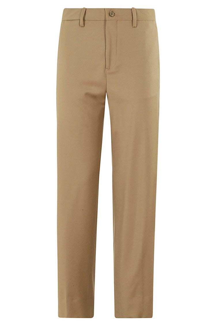 Briglia Mud-Colored Wool Pants With Tailored Fit