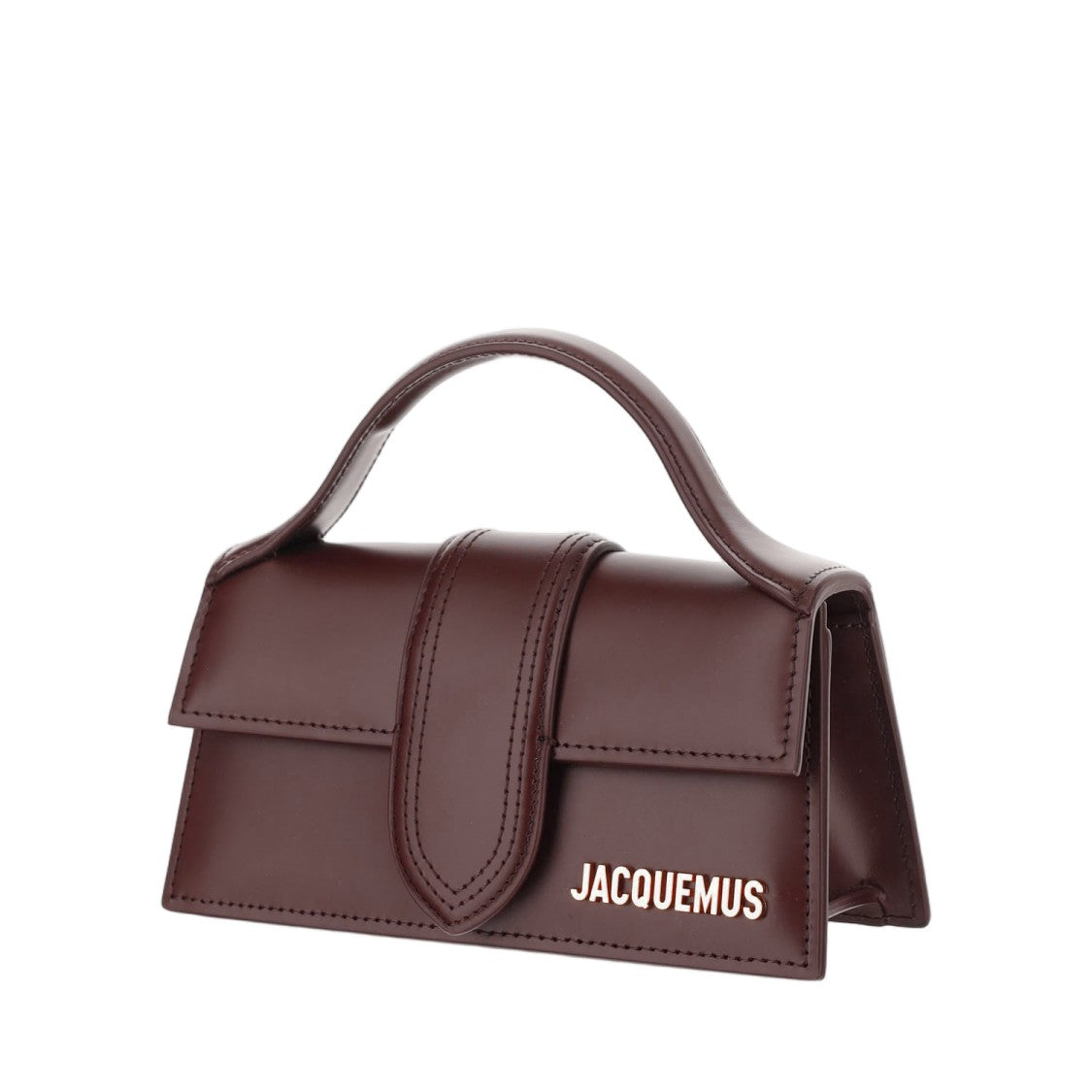 Jacquemus Glossy Leather Structured Shoulder Bag With Adjustable Strap