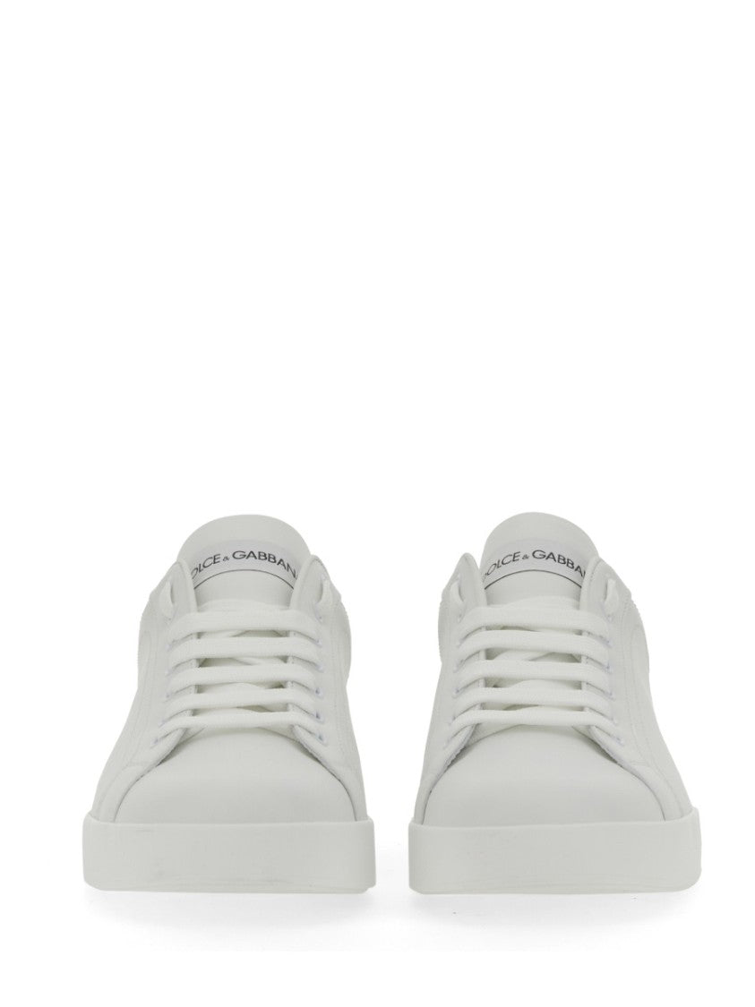 Dolce & Gabbana Portofino Low-Top Smooth Leather Sneakers