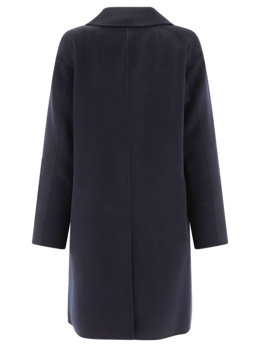 Max Mara Virgin Wool Coat With Button Closure And Front Pockets