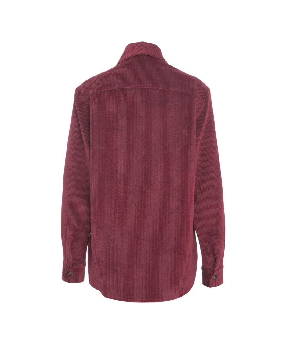 Gender Corduroy Blouse With Classic Collar