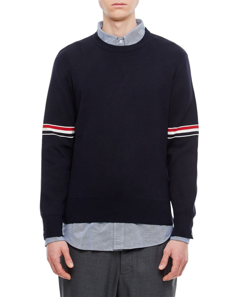 Thom Browne Milano Stitch Crewneck Pullover