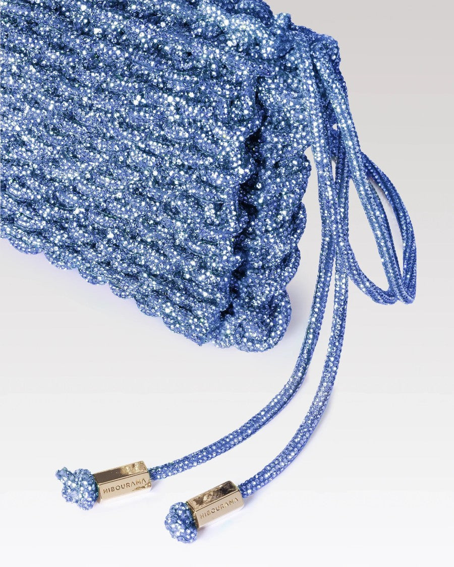 Hibourama Jeans Aurora Crystal-Woven Jewel Shoulder Bag