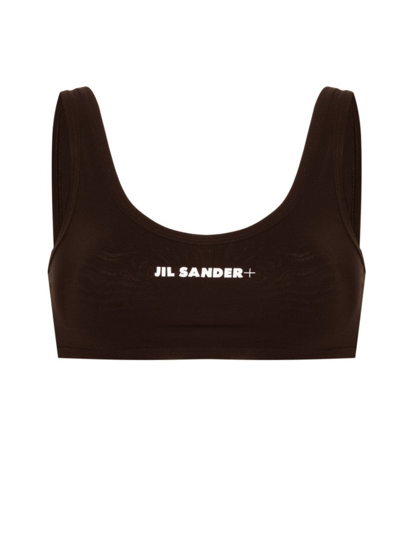 Jil Sander Scoop Neck Black Bikini Top