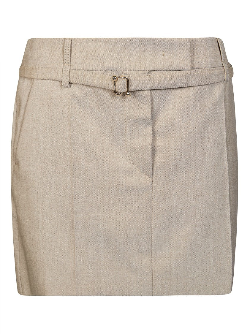 Sportmax Beige Fify Belted Mini Skirt