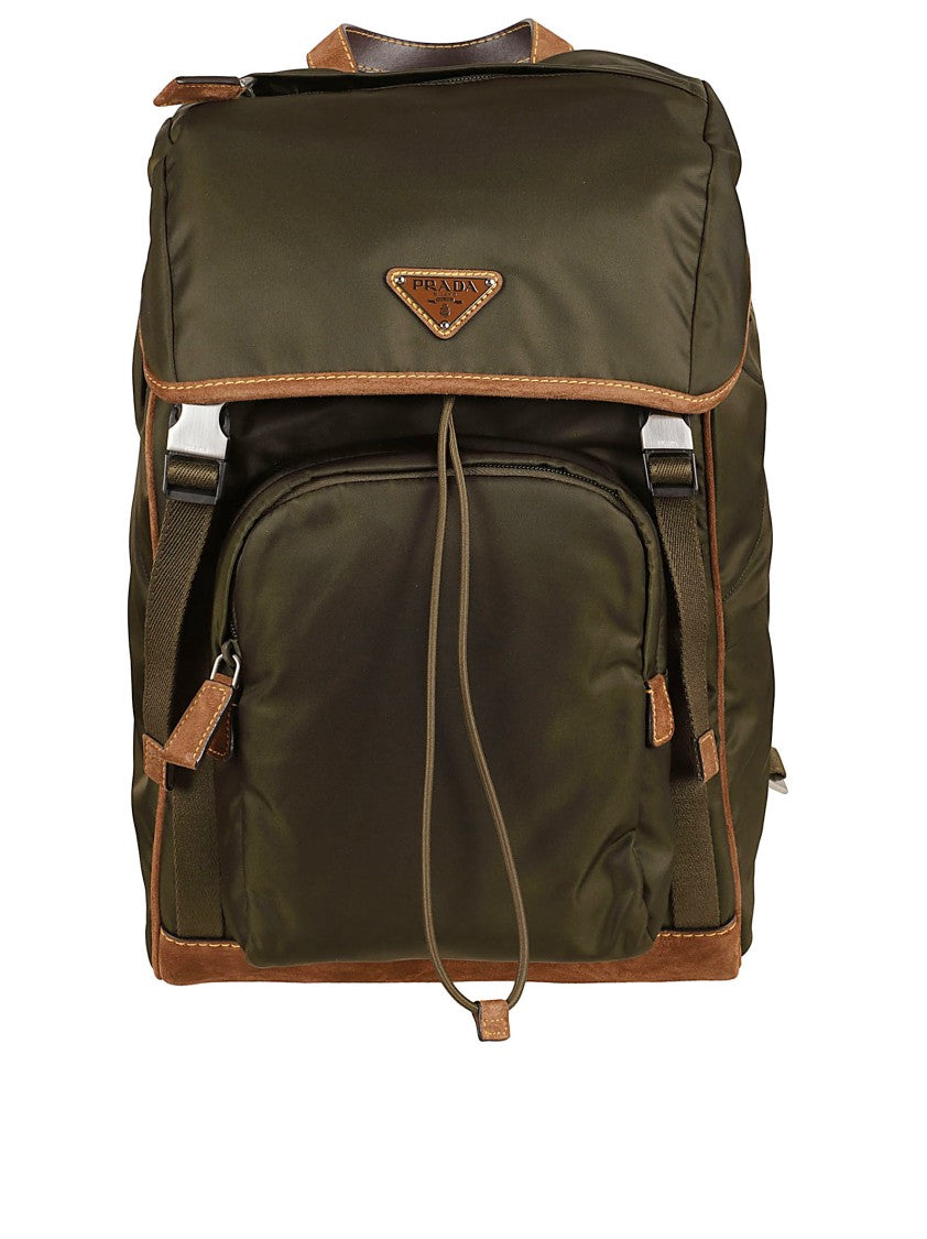 Prada Structured Backpack With Leather Handle