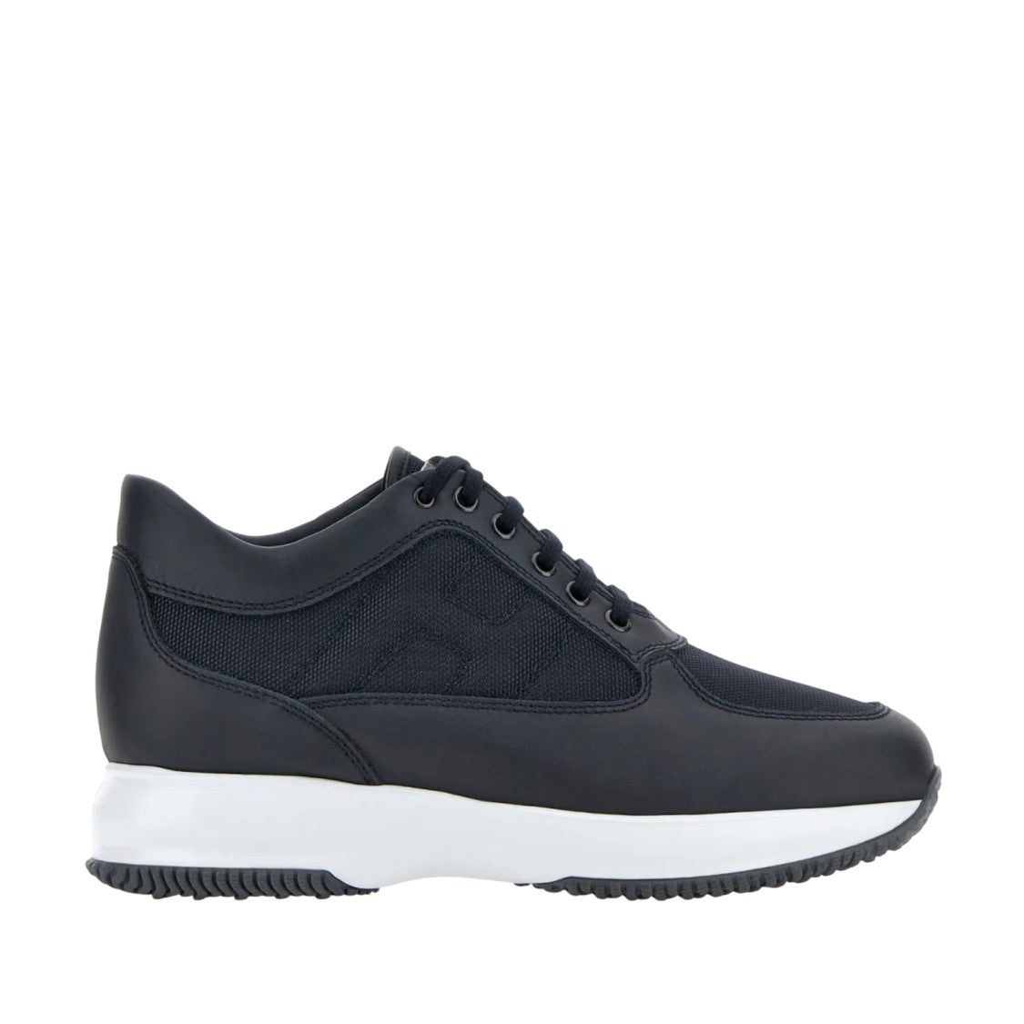 Hogan Men's Black Sneakers With Textured Overlays