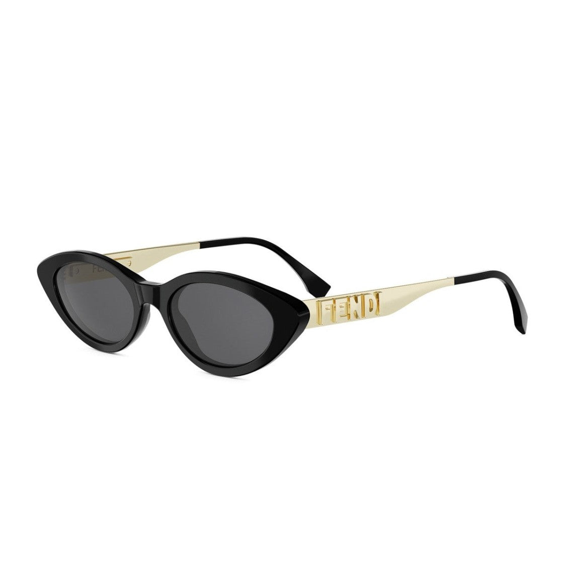 Fendi Black Fendigraphy Acetate Cat-Eye Sunglasses