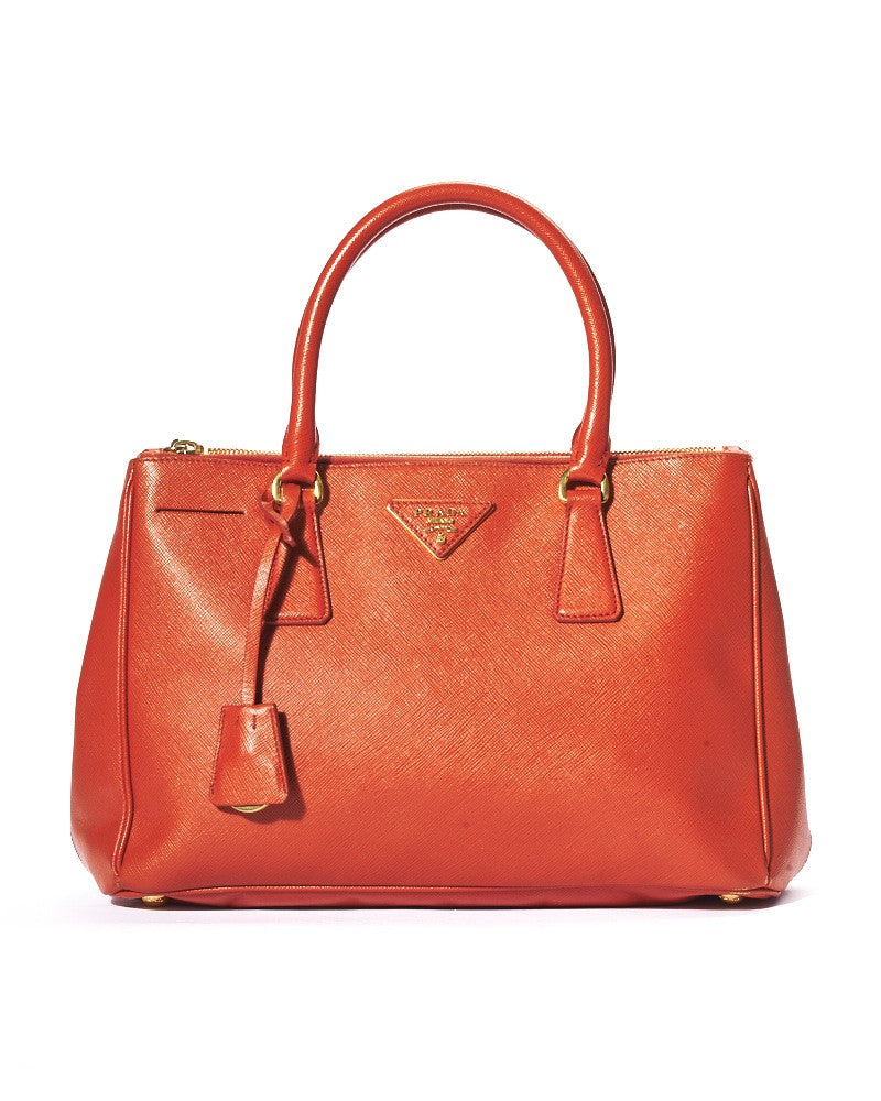 Prada Galliera Medium Saffiano Orange Handbag