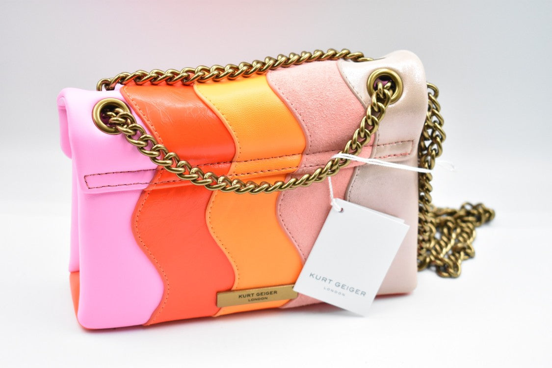 Kurt Geiger Wavy Striped Pink Handbag