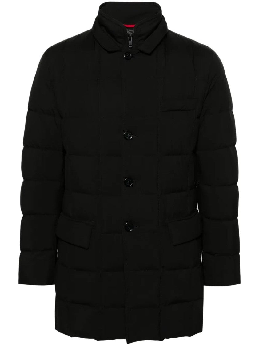 Fay Black High-Collar Synthetic Down Jacket