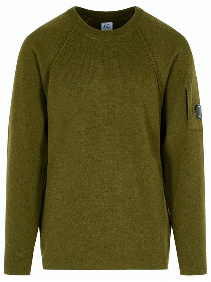 C.P. Company Minimalist Crew Neck Sweater With Raglan Sleeves