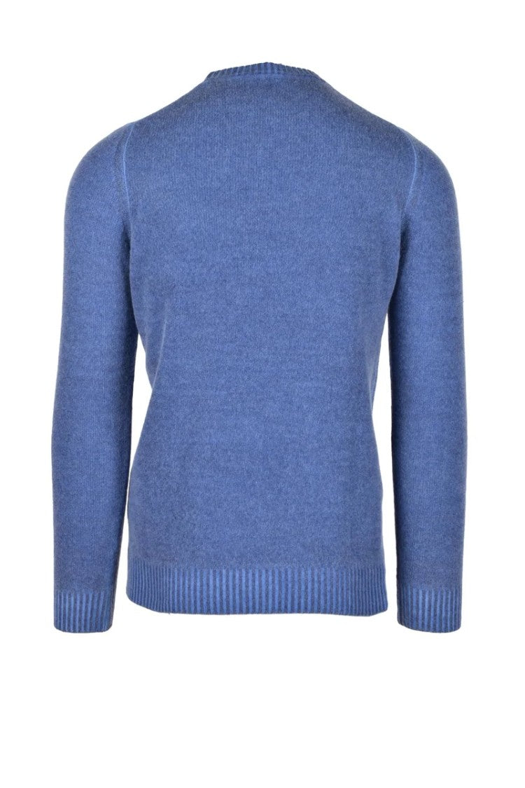 N02 Blue Textured Wool-Blend Sweater