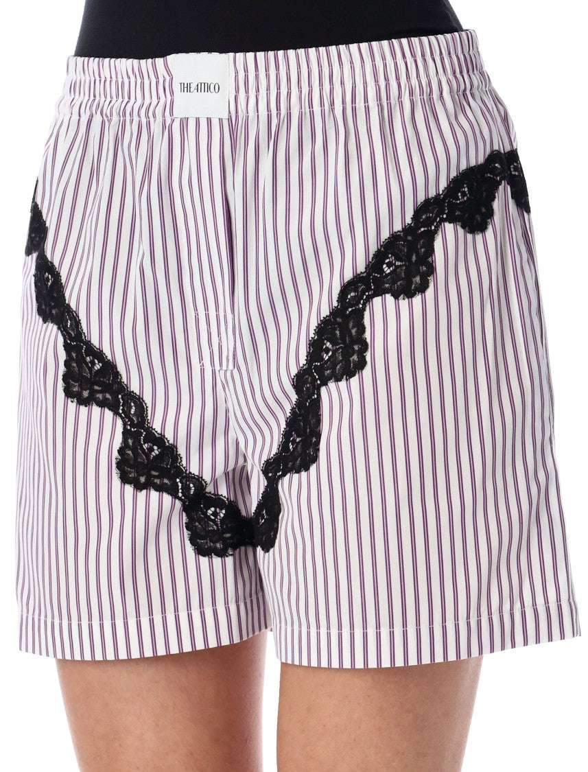 The Attico Striped Short Pants